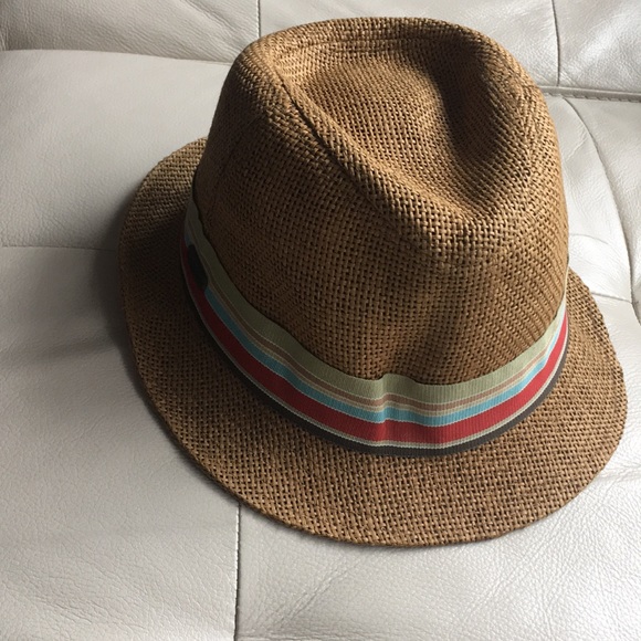 Sun n Sand ribbon trim 1.5” Brim Fedora Hat - Picture 6 of 7